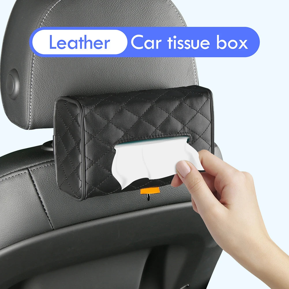 Car Leather Tissue Paper Box Holder