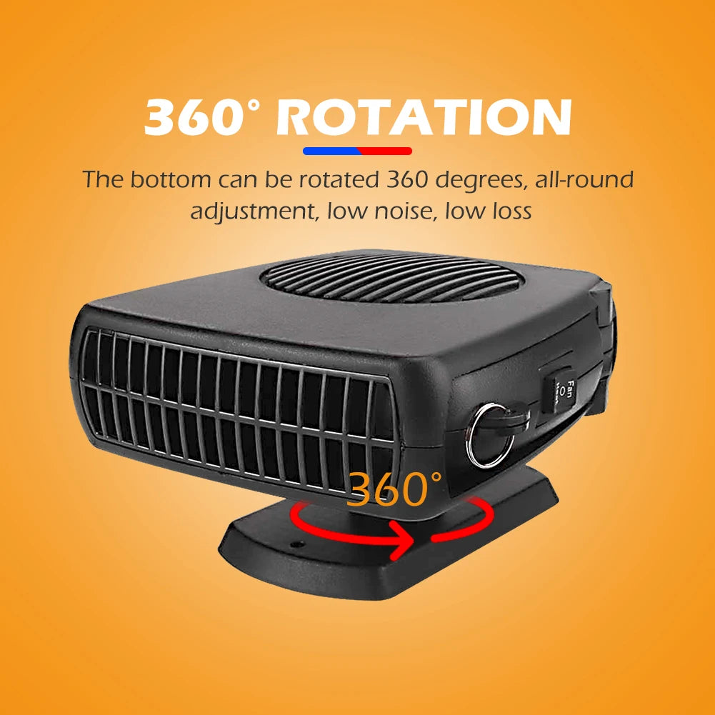 2-in-1 12V Car Heater Electric Heating Fan