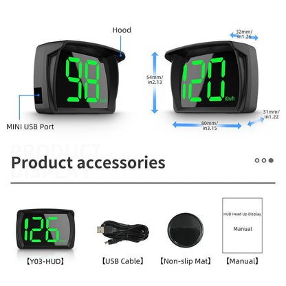 Big Font Digital GPS Speed Meter Clock