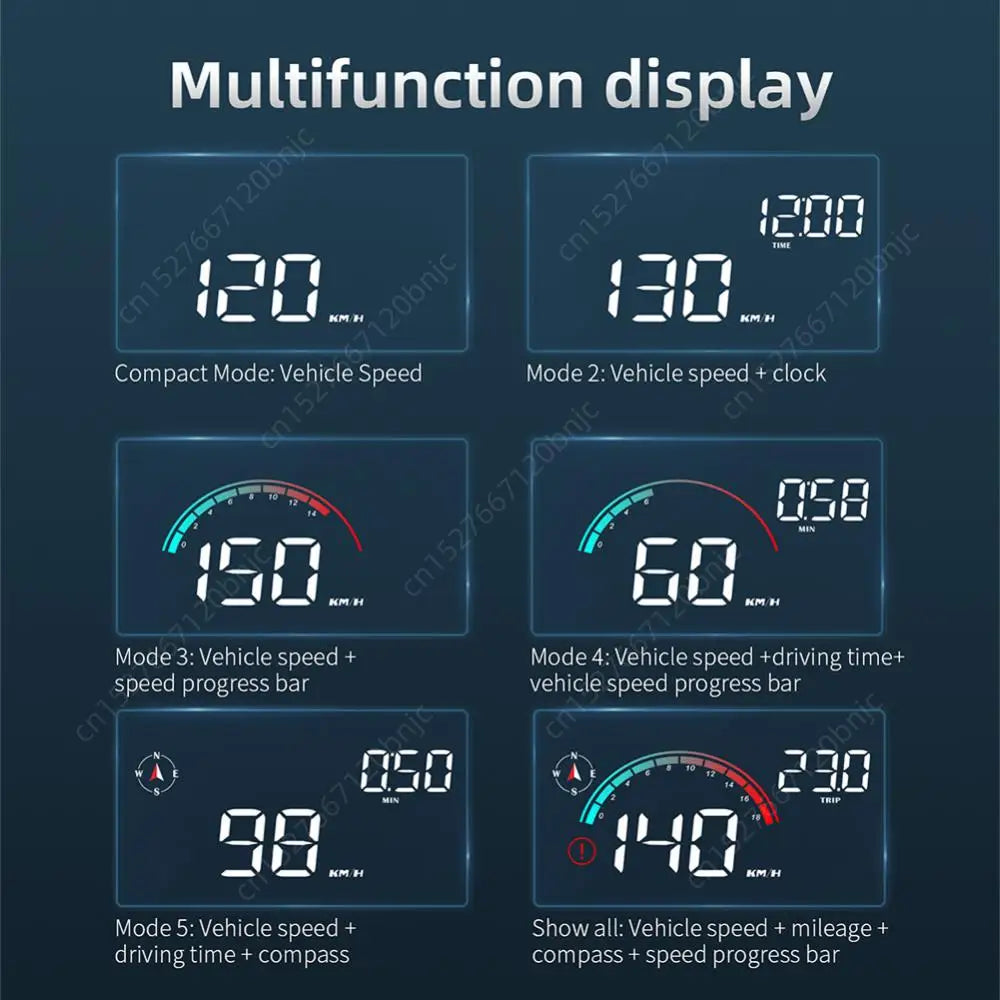 Car GPS HUD LCD Display