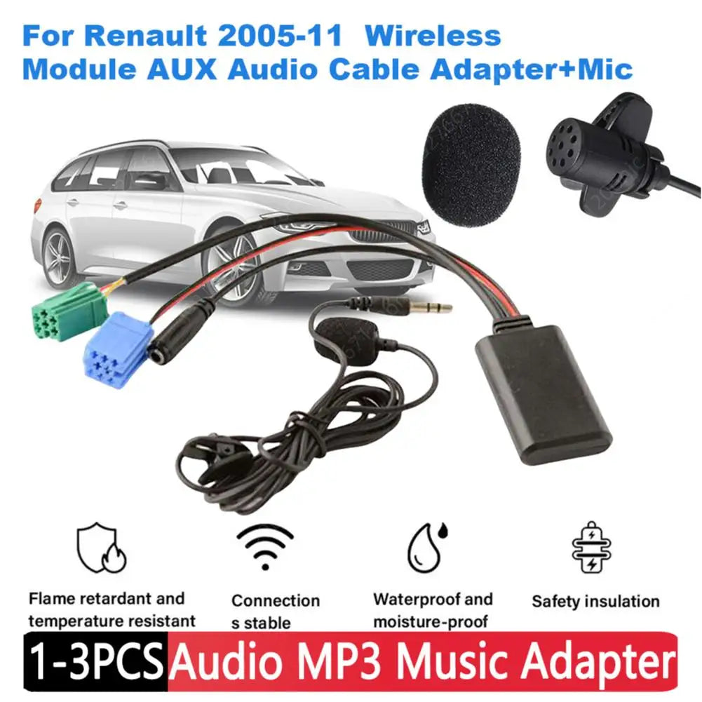 Car Bluetooth Module AUX IN Audio MP3 Music Adapter