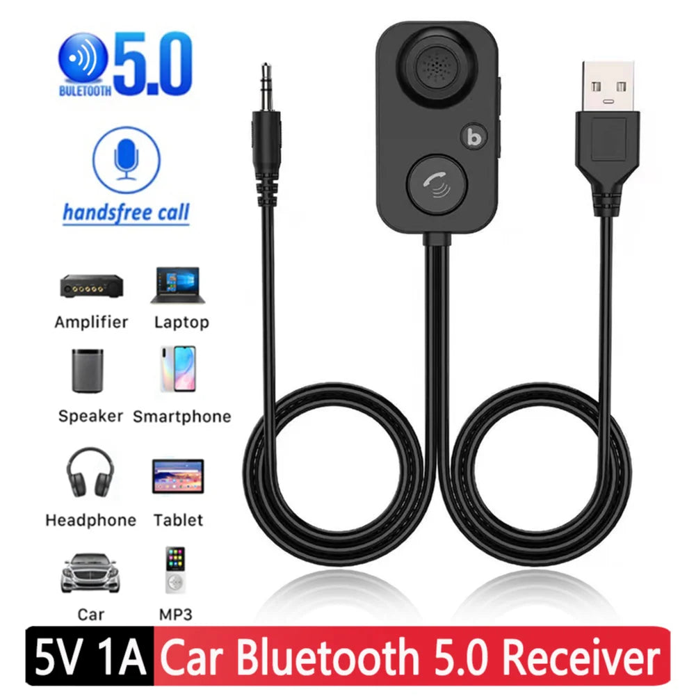 Car Bluetooth 5.0 Receiver Auto BT Transmitter