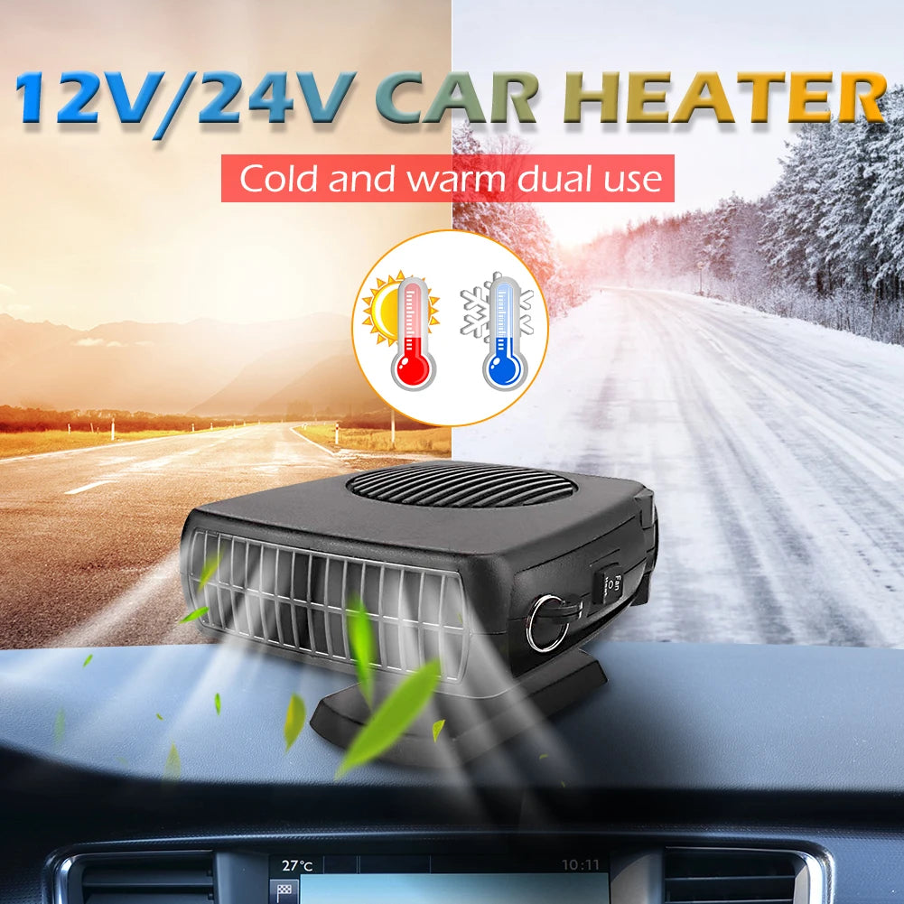 2-in-1 12V Car Heater Electric Heating Fan