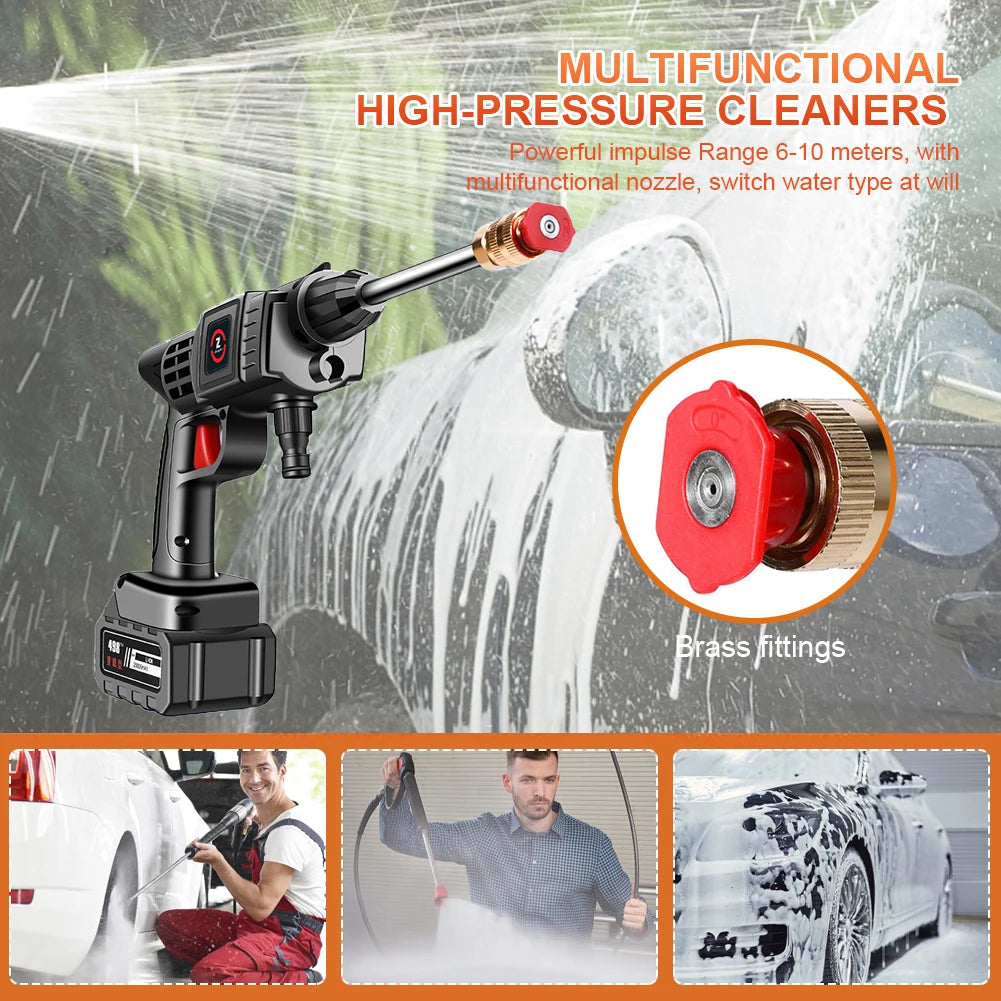 50BAR Cordless High Pressure Cleaner Gun