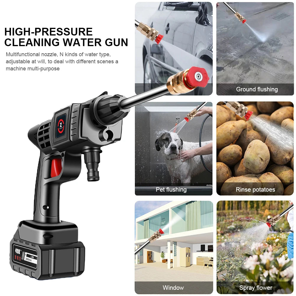 50BAR Cordless High Pressure Cleaner Gun