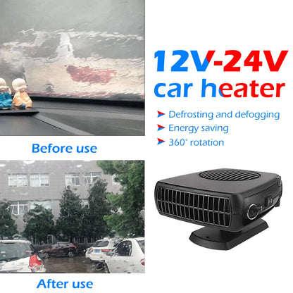 2-in-1 12V Car Heater Electric Heating Fan